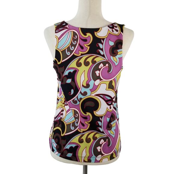 Athleta Purple Black Teal Yellow Sport Top Active Wear Underwire Top Size Small - Picture 2 of 3